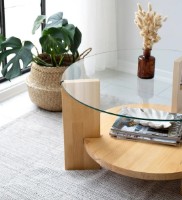 Măsuţă cafea Trendy Mondo Stejar 75x40x75cm imaginea #4 — magazin online Desire.md