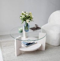 Măsuţă cafea Trendy Mondo White 75x40x75cm imaginea #3 — magazin online Desire.md