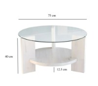 Măsuţă cafea Trendy Mondo White 75x40x75cm imaginea #5 — magazin online Desire.md