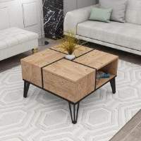 Журнальный столик Trendy Nirvana Pinul AtlanticNegru 72x44x72cm (GTR006154)