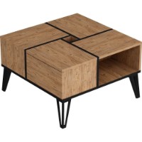 Журнальный столик Trendy Nirvana Pinul AtlanticNegru 72x44x72cm (GTR006154) фото №2 — интернет-магазин Desire.md