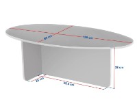 Măsuţă cafea Trendy Orba Travertine 120x40x65cm (GTR008207) imaginea #7 — magazin online Desire.md
