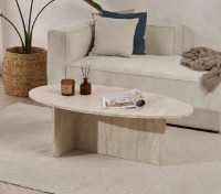 Măsuţă cafea Trendy Orba Travertine 120x40x65cm (GTR008207) imaginea #1 — magazin online Desire.md