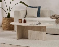 Măsuţă cafea Trendy Orba Travertine 120x40x65cm (GTR008207) imaginea #2 — magazin online Desire.md