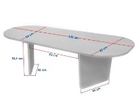 Măsuţă cafea Trendy Ovalis Venezia Walnut 130x40x65cm (GTR008213) imaginea #6 — magazin online Desire.md
