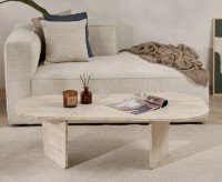 Măsuţă cafea Trendy Ovalis Travertine 130x40x65cm (GTR008212) imaginea #7 — magazin online Desire.md