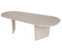 Măsuţă cafea Trendy Ovalis Travertine 130x40x65cm (GTR008212) imaginea #4 — magazin online Desire.md