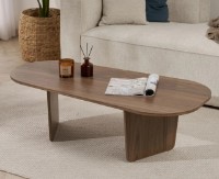 Măsuţă cafea Trendy Ovalis Venezia Walnut 130x40x65cm (GTR008213)