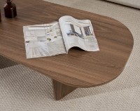 Măsuţă cafea Trendy Ovalis Venezia Walnut 130x40x65cm (GTR008213) imaginea #3 — magazin online Desire.md