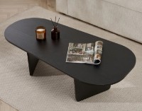 Măsuţă cafea Trendy Ovalis Wood Black 130x40x65cm (GTR008216) imaginea #2 — magazin online Desire.md