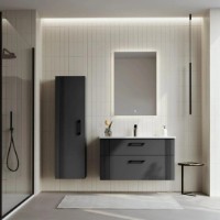 Шкаф для ванной Orka Bari 40 Anthracite (12830) фото №2 — интернет-магазин Desire.md