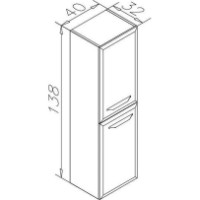 Шкаф для ванной Orka Nuvola 138x40x32 Grey (16515) фото №2 — интернет-магазин Desire.md