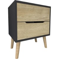 Noptieră Trendy Flora Anthracite/Sapphire Oak 50x60x45cm (GTR008142) imaginea #6 — magazin online Desire.md