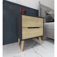 Noptieră Trendy Flora Anthracite/Sapphire Oak 50x60x45cm (GTR008142) imaginea #3 — magazin online Desire.md