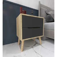 Noptieră Trendy Flora Sapphire Oak/Anthracite 50x60x45cm (GTR008141) imaginea #4 — magazin online Desire.md