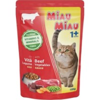 Hrană umedă pentru pisici Miau Miau Beef 100g 24pcs