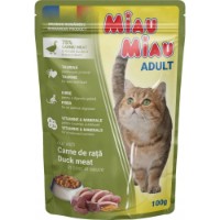 Hrană umedă pentru pisici Miau Miau Duck 100g 24pcs