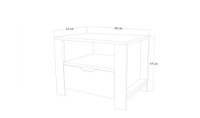 Noptieră Trendy Nisan 1600-025 60x42x45cm (GTR007995) imaginea #5 — magazin online Desire.md
