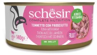 Hrană umedă pentru pisici Schesir Tuna With Ham In Jelly 140g