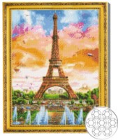Алмазная мозаика Art Gallery Premium Eiffel Tower & Bright Clouds 40x50cm (GA76392)