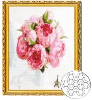 Алмазная мозаика Art Gallery Premium Delicate Bouquet Of Peonies 40x50cm (GA80057)