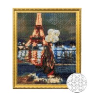 Mozaic cu diamante Art Gallery Premium Girl At The Eiffel Tower 30x40cm (GB86211)