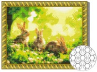 Mozaic cu diamante Art Gallery Premium Rabbits In The Forest 30x40cm (GB82914)