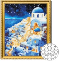 Mozaic cu diamante Art Gallery Premium Night Santorini 30x40cm (GB86804)