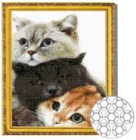 Mozaic cu diamante Art Gallery Premium Three Mustachioed Brothers 30x40cm (GB83211)