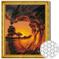 Mozaic cu diamante Art Gallery Premium Wave At Sunset 30x40cm (GB79965)