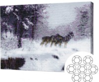 Алмазная мозаика Art Gallery Premium Wolves In Winter 40x50cm (GA82731)