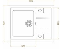 Chiuvetă de bucătărie Montebella Chincilla 359R imaginea #2 — magazin online Desire.md