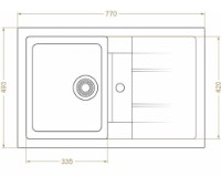 Chiuvetă de bucătărie Montebella Pantera 353L imaginea #2 — magazin online Desire.md