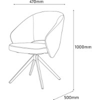 Scaun de birou Fabrik Home Sandra Brown imaginea #5 — magazin online Desire.md