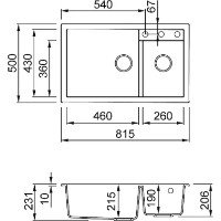 Chiuvetă de bucătărie Elleci Quadra_440 40 (LGQ44040BSO) imaginea #2 — magazin online Desire.md