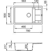 Chiuvetă de bucătărie Elleci Unico 310 79 Aluminium (LMU31079) imaginea #2 — magazin online Desire.md