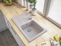Chiuvetă de bucătărie Granitan ADA 775x435mm BEIGE (07278001041) imaginea #2 — magazin online Desire.md