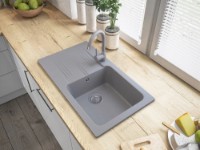 Chiuvetă de bucătărie Granitan ADA 775x435mm GREY (07278001043) imaginea #2 — magazin online Desire.md