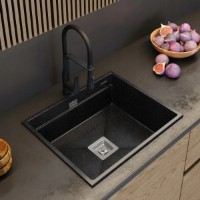 Chiuvetă de bucătărie Granitan EPIR 60 Black Metallic (07278001053) imaginea #2 — magazin online Desire.md
