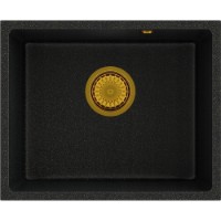 Chiuvetă de bucătărie Granitan MANADO 50 460x375mm BLACK /GOLD (07278001051)