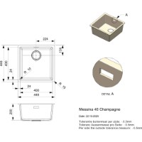 Chiuvetă de bucătărie Reginox Messina 40 Champagne imaginea #2 — magazin online Desire.md