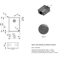 Chiuvetă de bucătărie Reginox New York 30x40 imaginea #2 — magazin online Desire.md