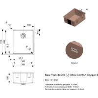 Chiuvetă de bucătărie Reginox New York 34x40 Copper II imaginea #2 — magazin online Desire.md