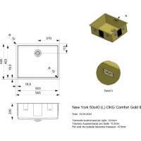 Chiuvetă de bucătărie Reginox New York 50x40 Gold II imaginea #2 — magazin online Desire.md
