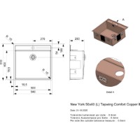 Chiuvetă de bucătărie Reginox New York 50x40 Tapwing Copper II (R41352) imaginea #2 — magazin online Desire.md