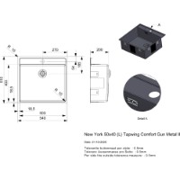Chiuvetă de bucătărie Reginox New York 50x40 Tapwing Gun Metal II  imaginea #2 — magazin online Desire.md