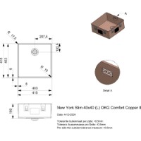 Chiuvetă de bucătărie Reginox New York Slim 40x40 Copper II imaginea #2 — magazin online Desire.md