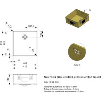 Chiuvetă de bucătărie Reginox New York Slim 40x40 Gold II imaginea #2 — magazin online Desire.md