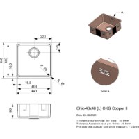 Chiuvetă de bucătărie Reginox Ohio 40x40 Copper II imaginea #2 — magazin online Desire.md