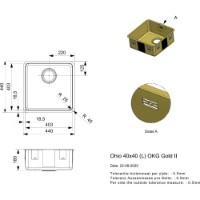 Chiuvetă de bucătărie Reginox Ohio 40x40 Gold II imaginea #2 — magazin online Desire.md